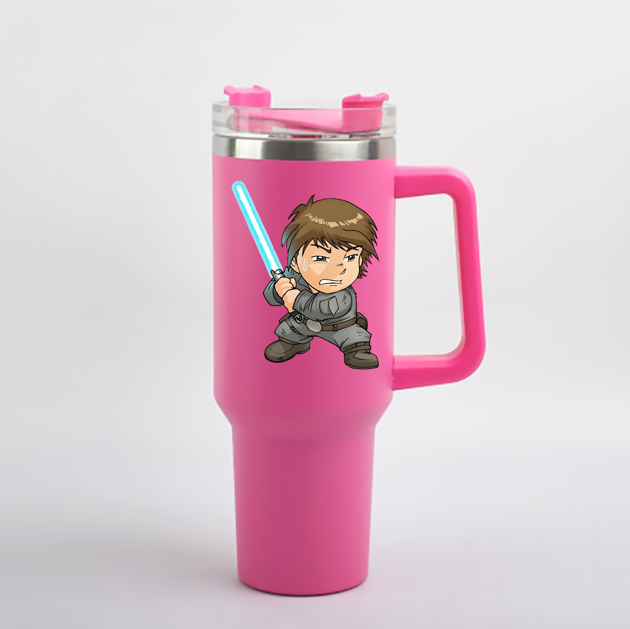 （画像用） スター・ウォーズ Star Wars 1200mL車用タンブラー - クリスタルステッカー（プラスチックストロー付き）